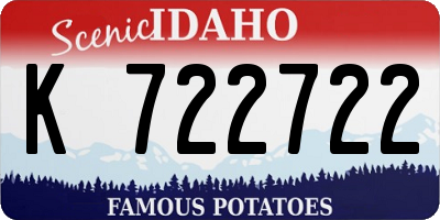 ID license plate K722722