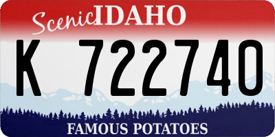 ID license plate K722740