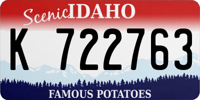 ID license plate K722763