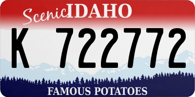 ID license plate K722772