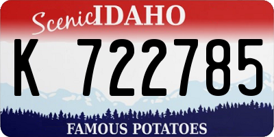 ID license plate K722785