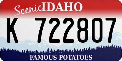 ID license plate K722807