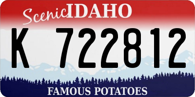 ID license plate K722812