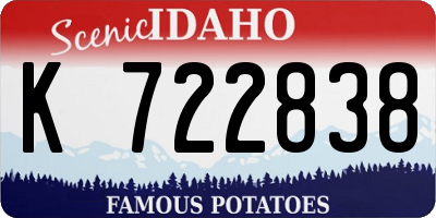 ID license plate K722838