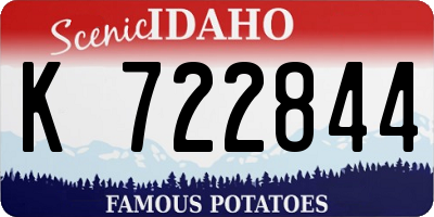 ID license plate K722844