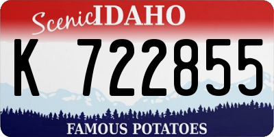 ID license plate K722855