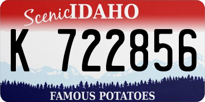 ID license plate K722856