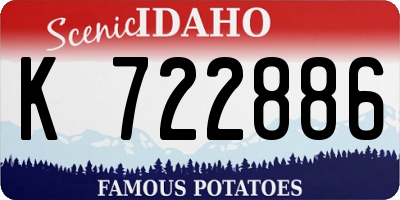 ID license plate K722886