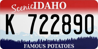 ID license plate K722890