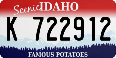 ID license plate K722912
