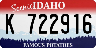 ID license plate K722916