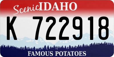 ID license plate K722918