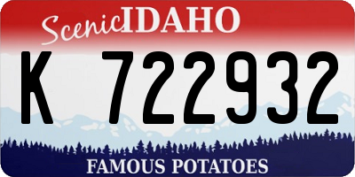 ID license plate K722932