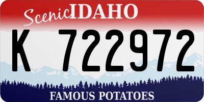 ID license plate K722972