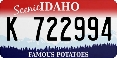 ID license plate K722994