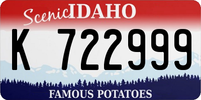 ID license plate K722999