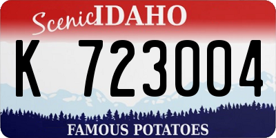 ID license plate K723004