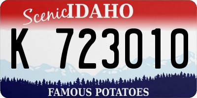 ID license plate K723010