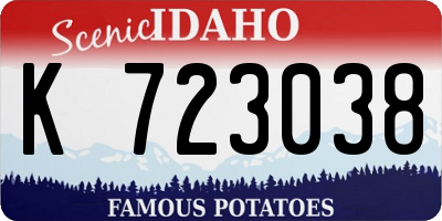 ID license plate K723038