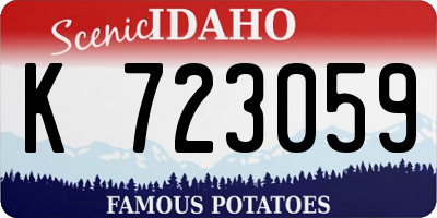 ID license plate K723059
