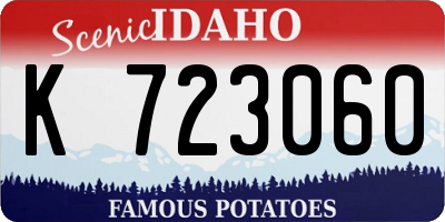 ID license plate K723060
