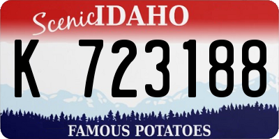 ID license plate K723188