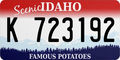 ID license plate K723192