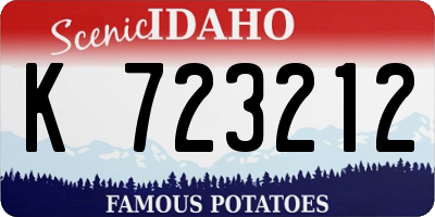 ID license plate K723212
