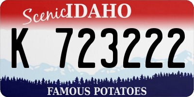 ID license plate K723222