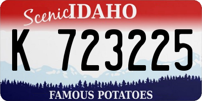 ID license plate K723225