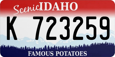 ID license plate K723259