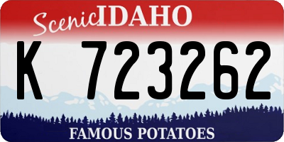 ID license plate K723262