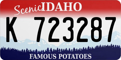 ID license plate K723287