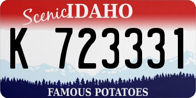 ID license plate K723331