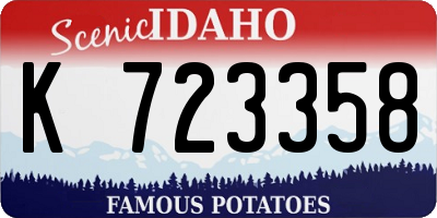 ID license plate K723358
