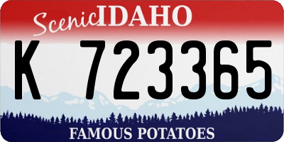 ID license plate K723365