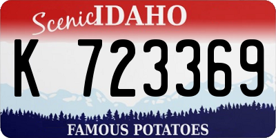 ID license plate K723369