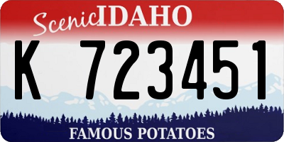 ID license plate K723451