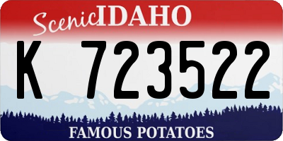 ID license plate K723522