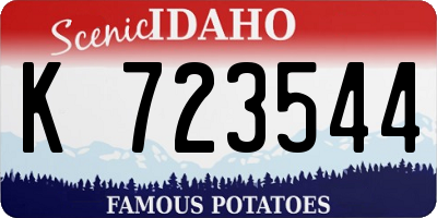 ID license plate K723544