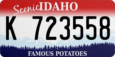 ID license plate K723558
