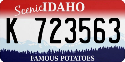 ID license plate K723563
