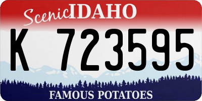 ID license plate K723595