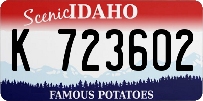ID license plate K723602