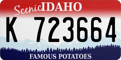 ID license plate K723664