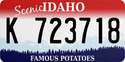 ID license plate K723718