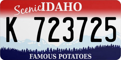 ID license plate K723725