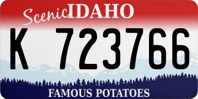 ID license plate K723766