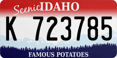 ID license plate K723785