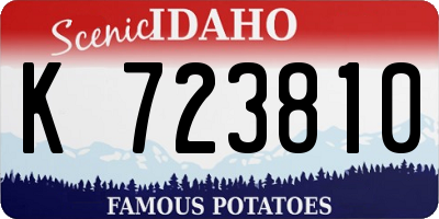 ID license plate K723810